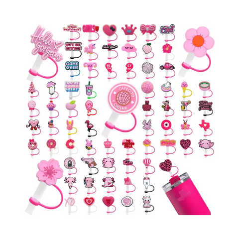The Pink Collection Straw Toppers